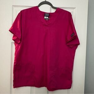 Cherokee Pink Workwear Scrub Top